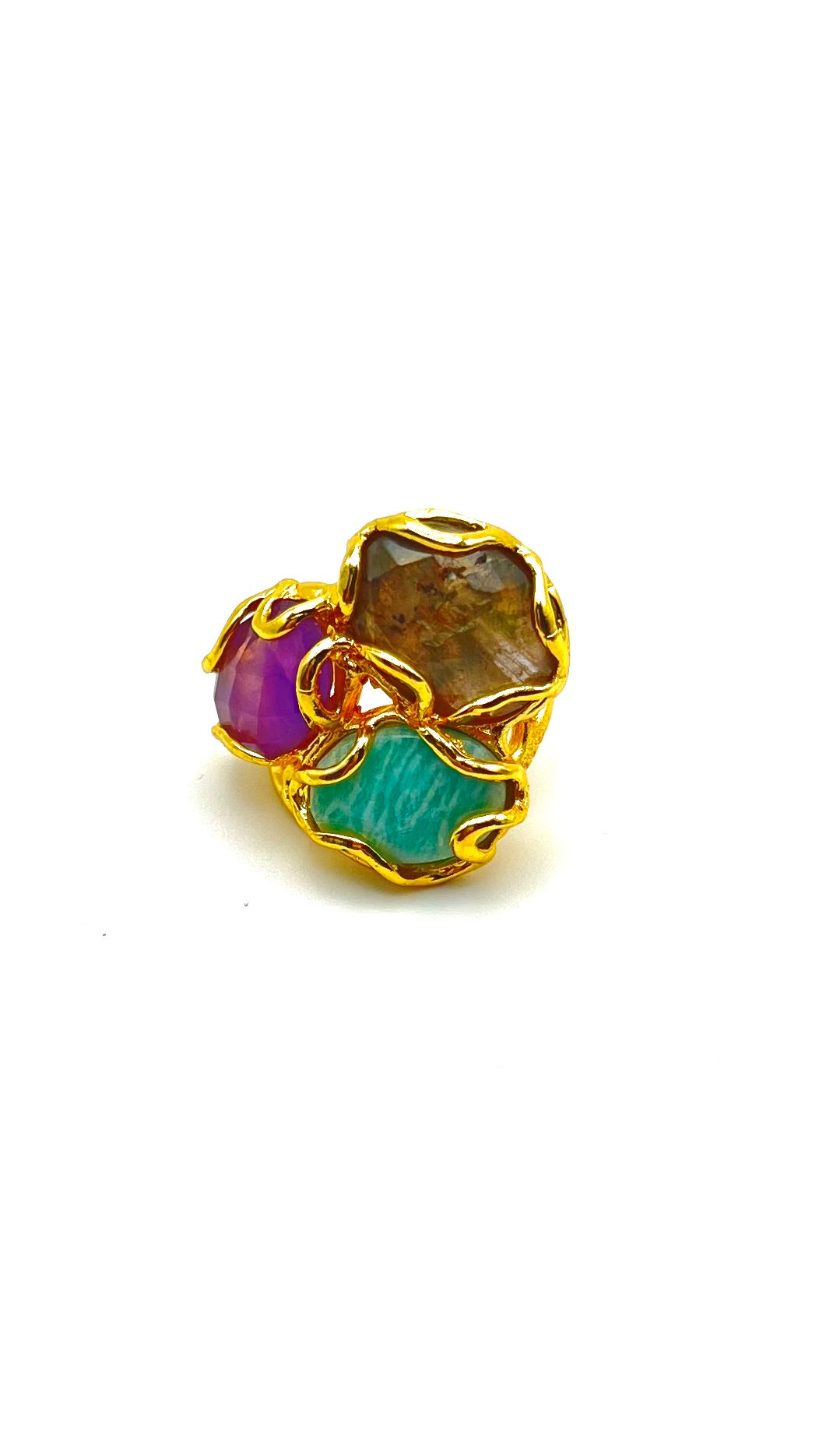 Mystic Trio- Gold- Plated Ring