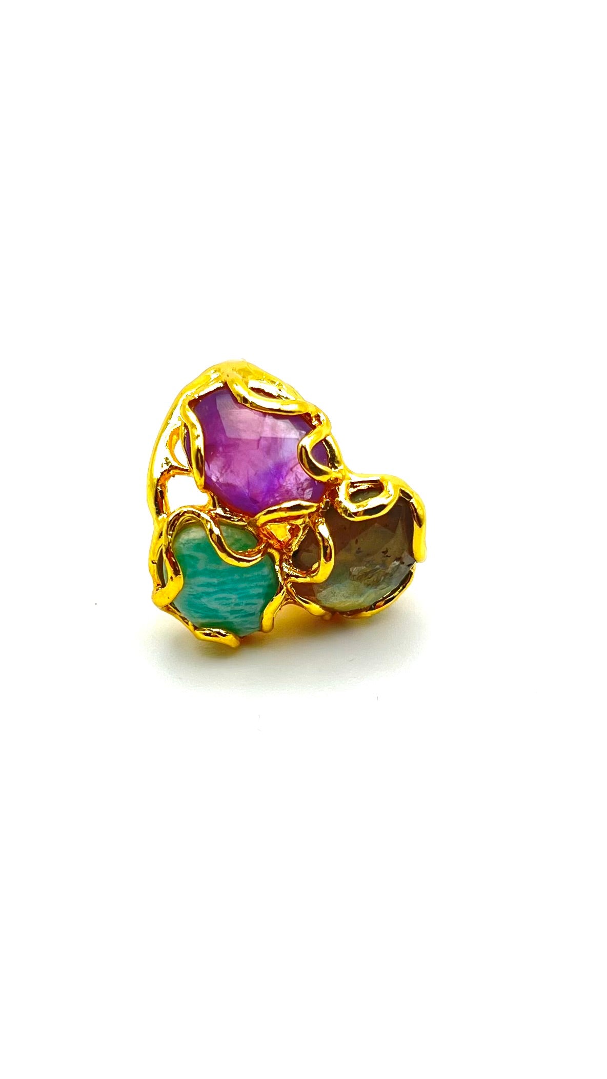 Mystic Trio- Gold- Plated Ring