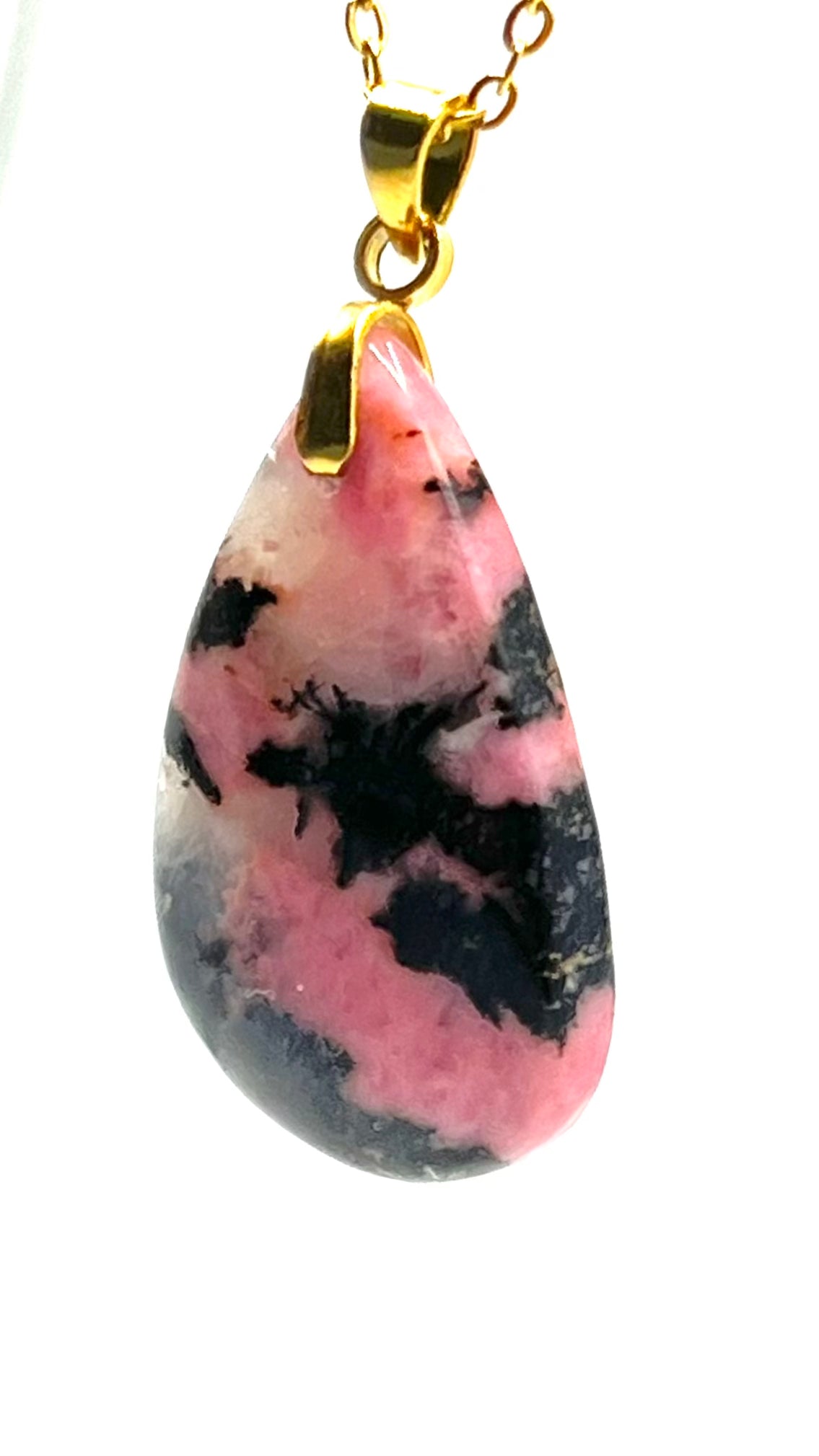 Amavia Rhodonite Teardrop Pendant