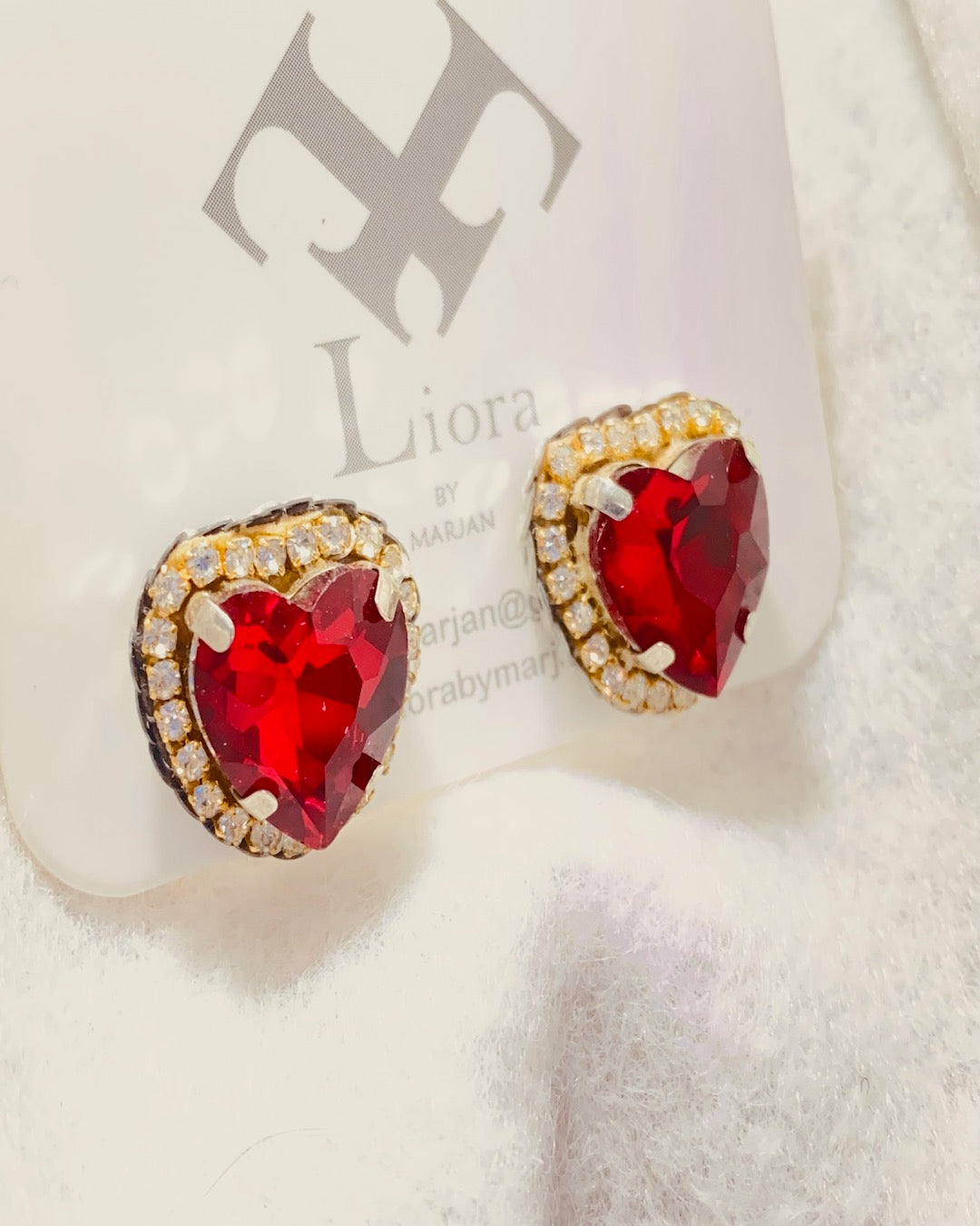 Scarlet Handmade Heart Earrings