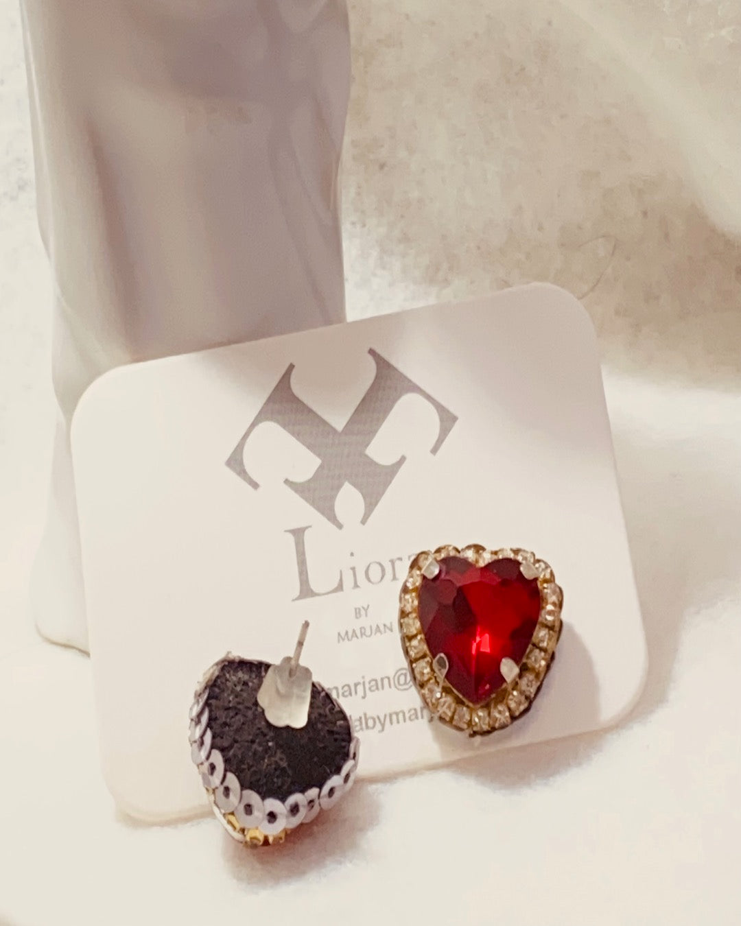 Scarlet Handmade Heart Earrings