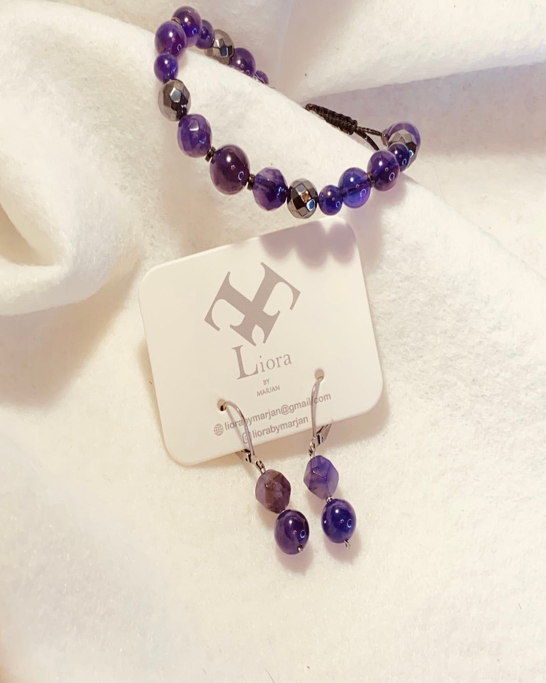 Violet Radiance Drops – Amethyst Earrings