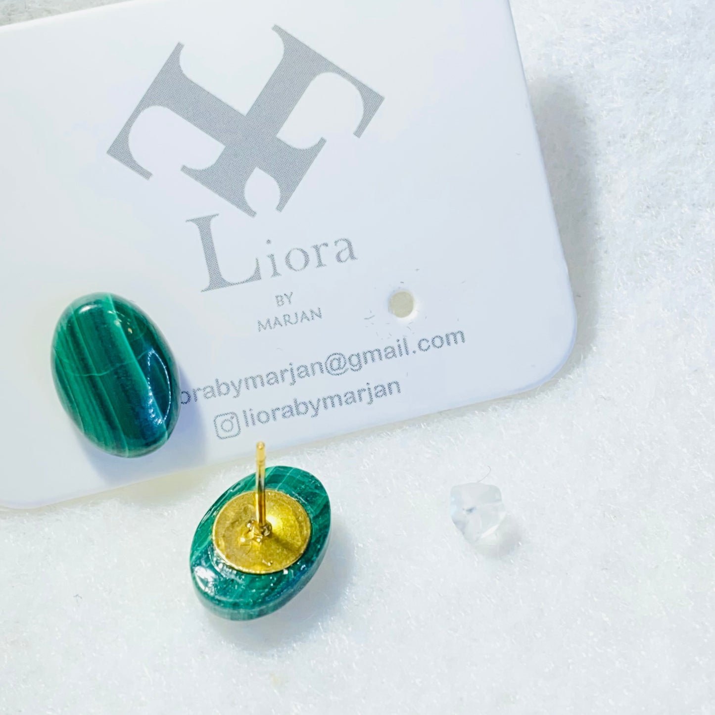 Emerald Waves Malachite Earrings