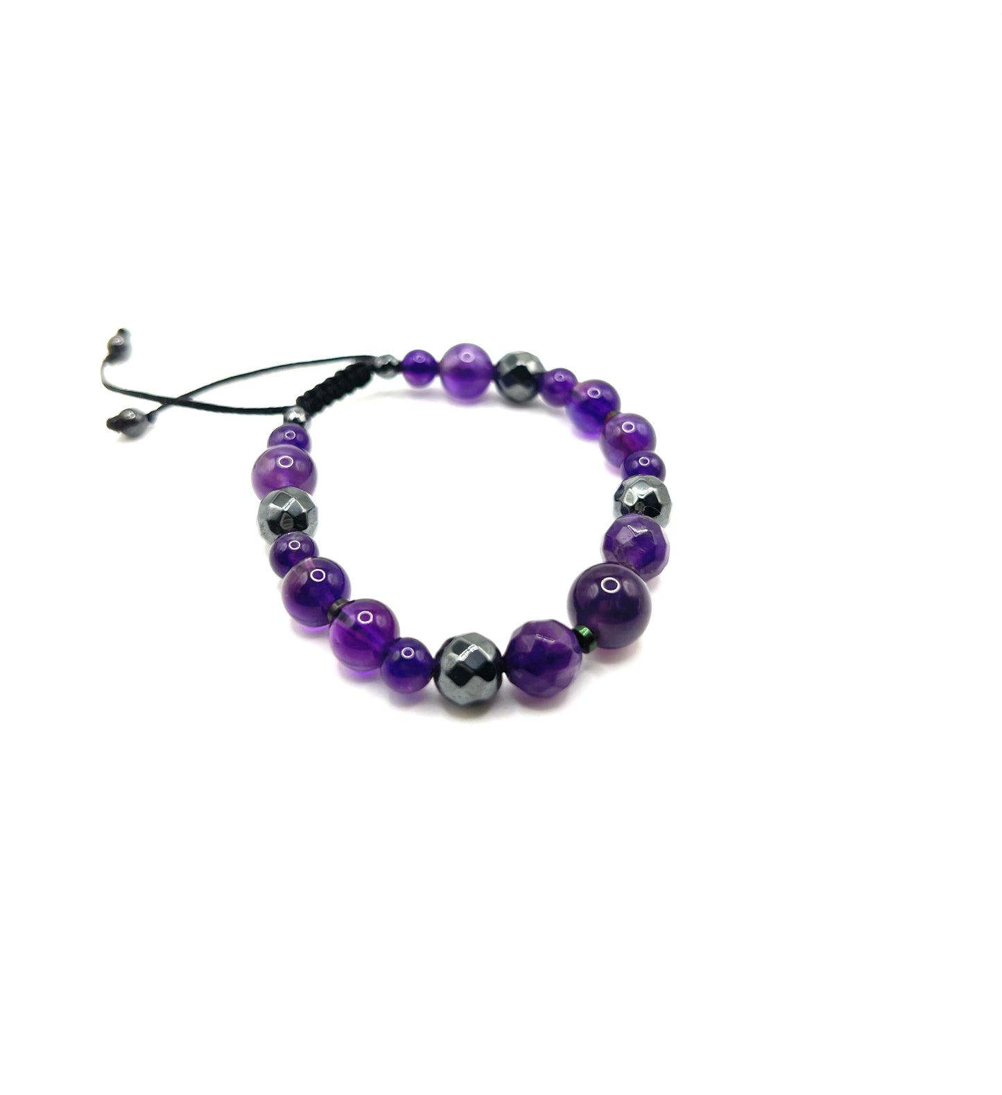 Violet Shield - Brazilian Amethyst & Hematite Bracelet