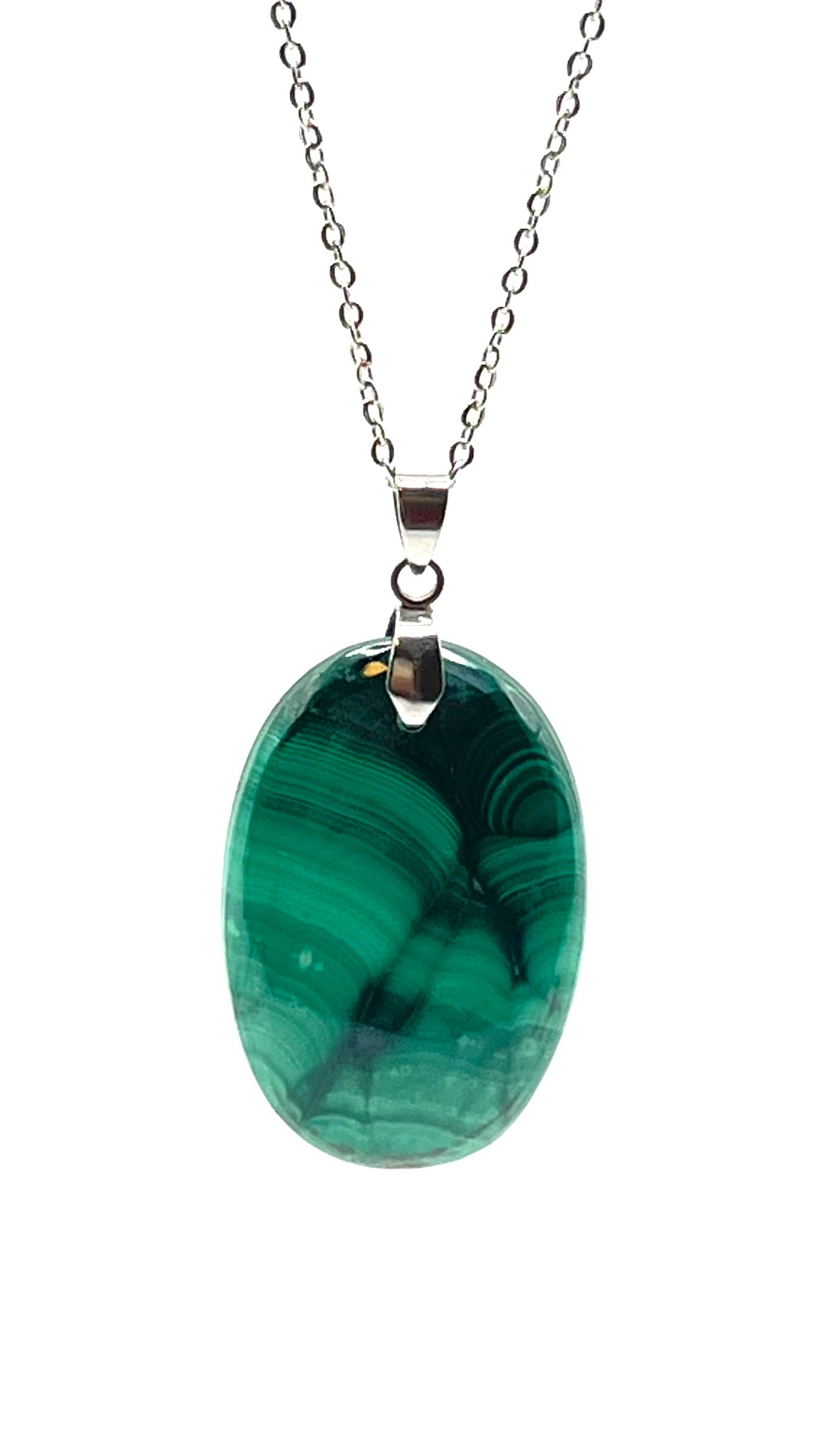 Emerald Waves Malachite Pendant