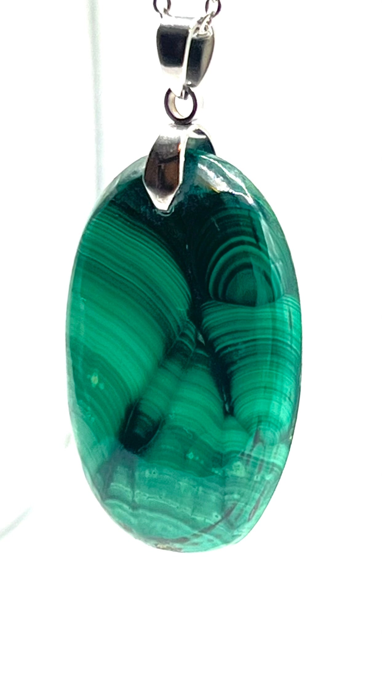 Emerald Waves Malachite Pendant