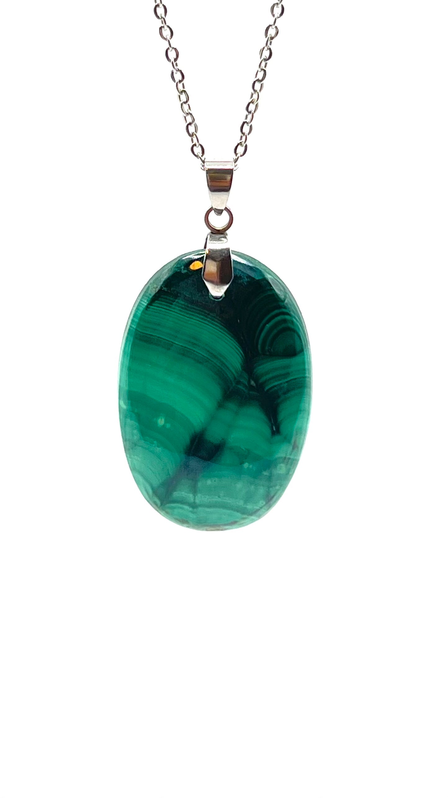 Emerald Waves Malachite Pendant