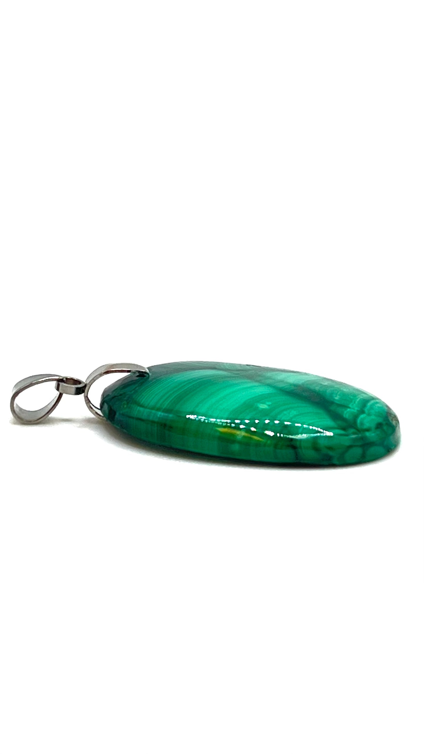 Emerald Waves Malachite Pendant