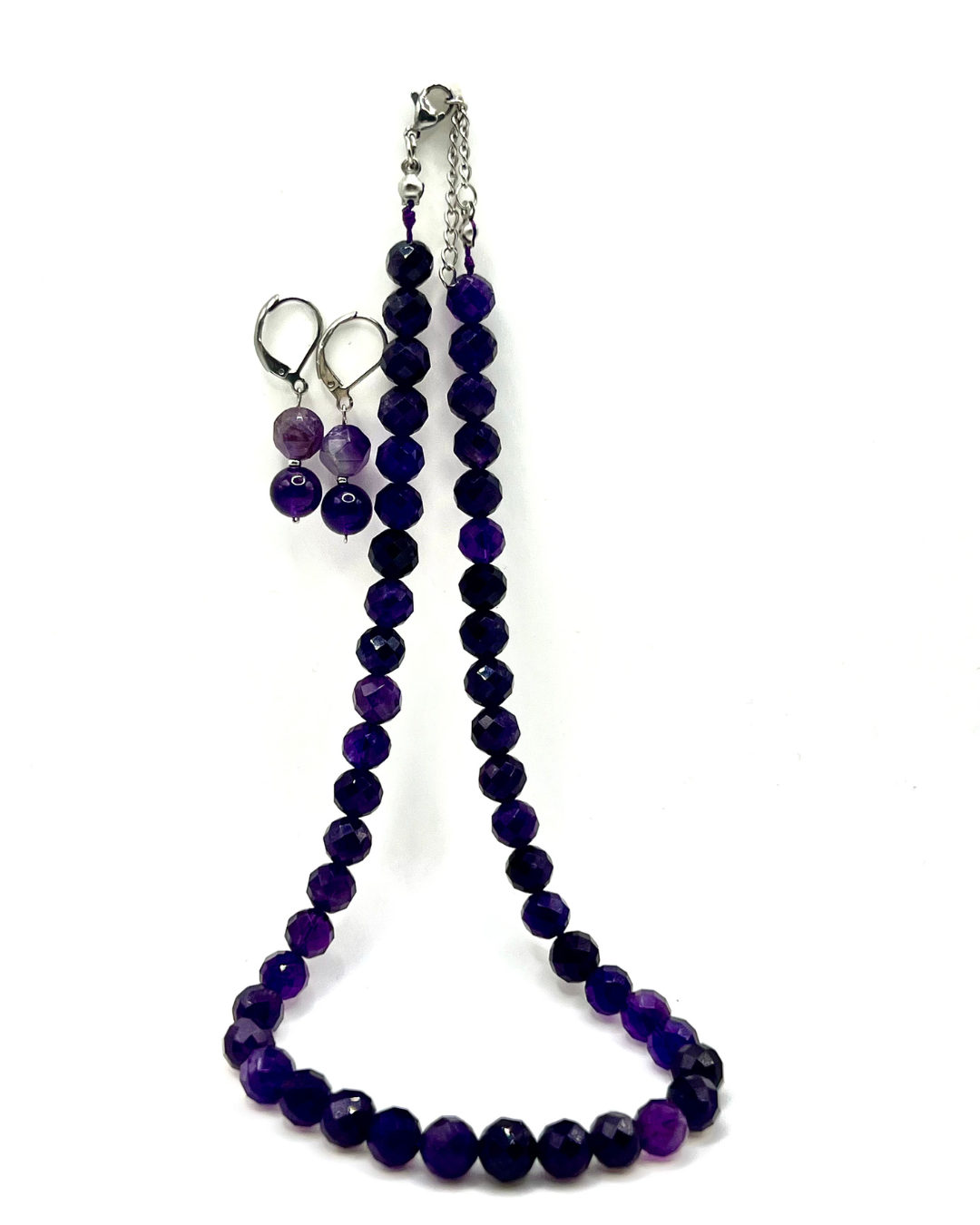 Violet Radiance Set -Amethyst Earrings & Neckless