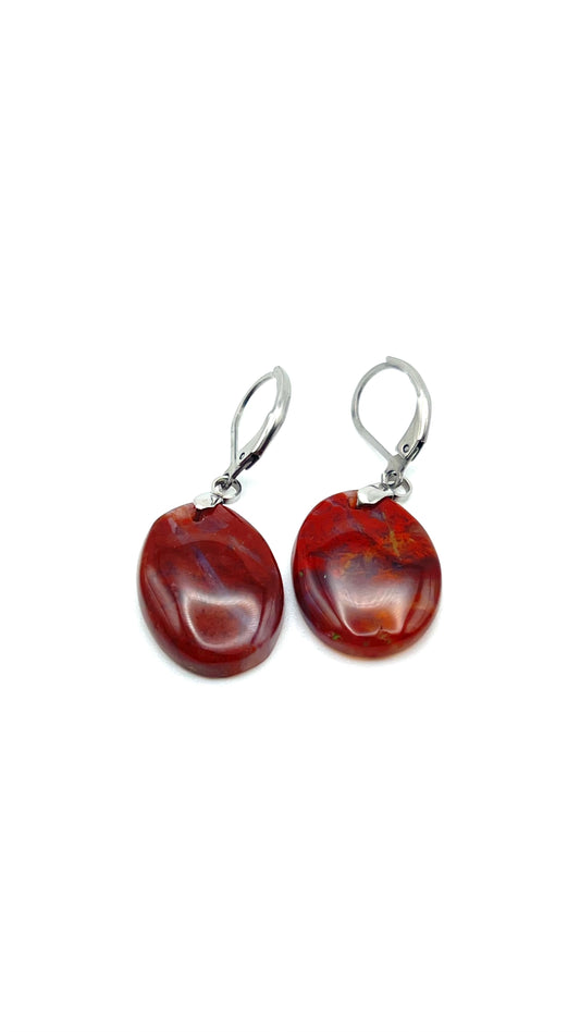 Nature's Depth- Dendritic Agate Earrings