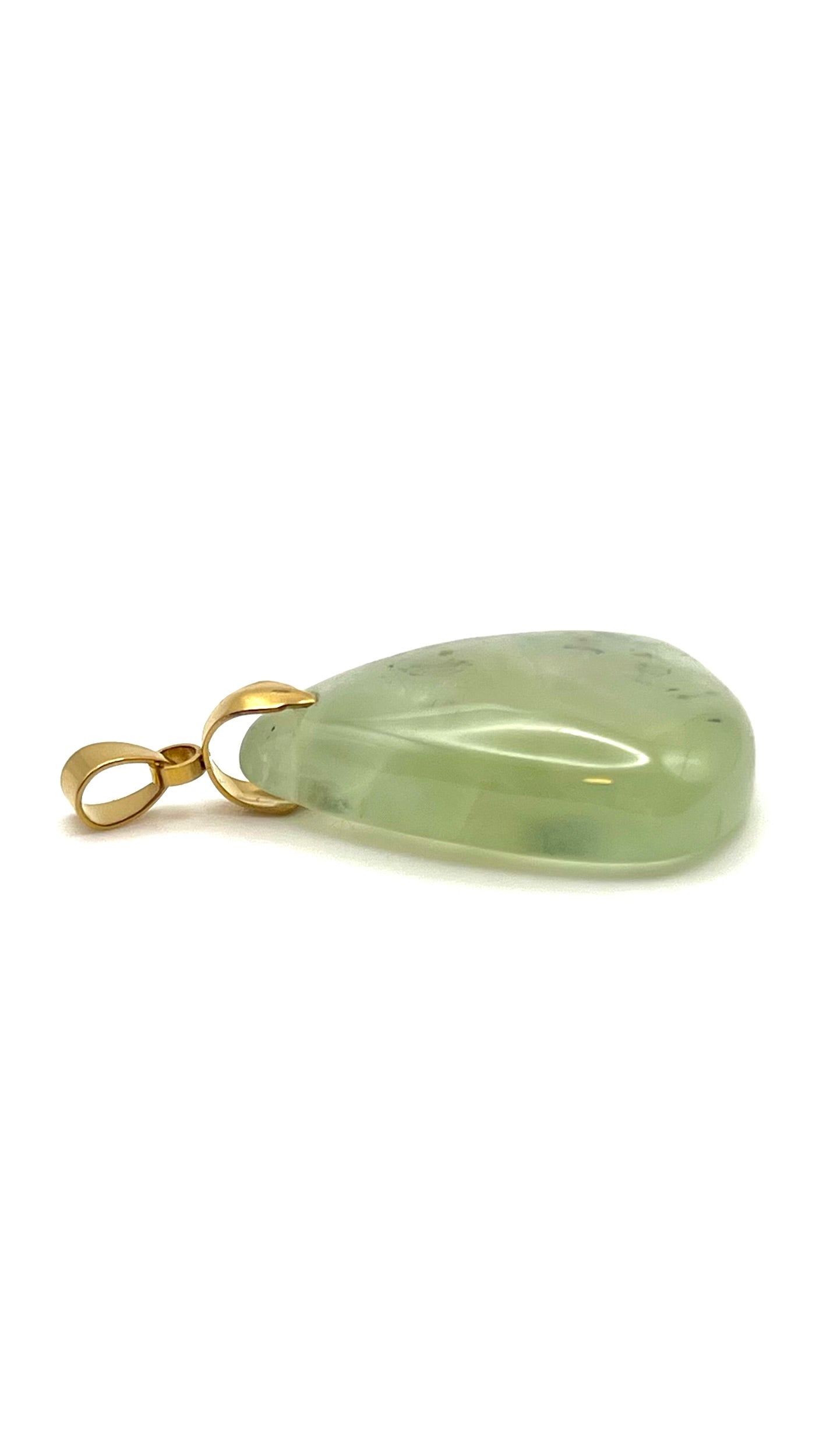 Lyra Prehnite Teardrop Pendant