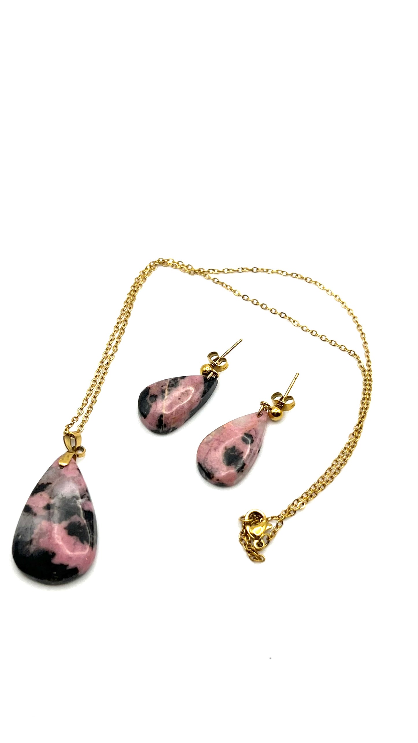 Amavia Rhodonite Teardrop Set