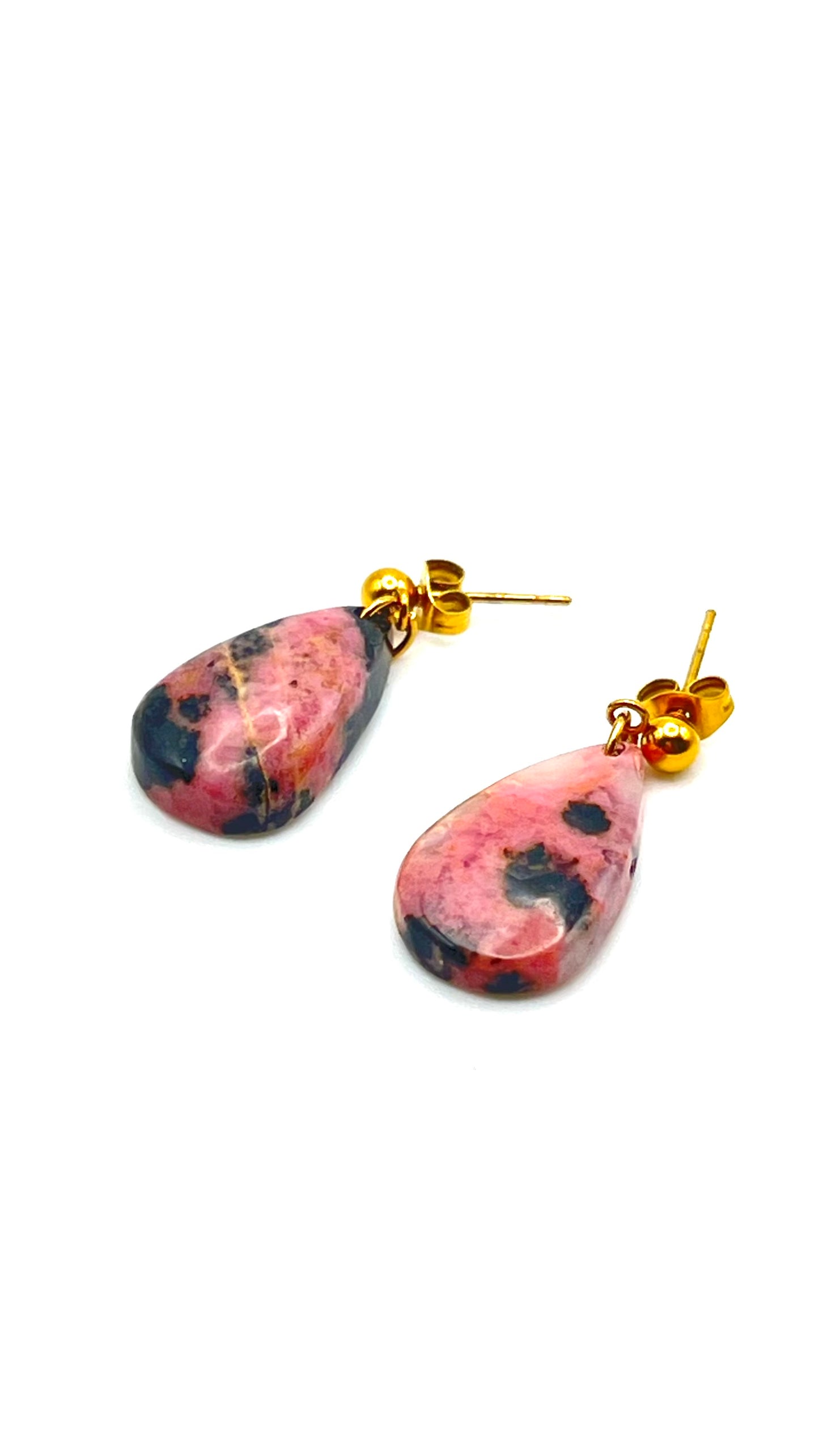 Amavia Rhodonite Teardrop Earrings