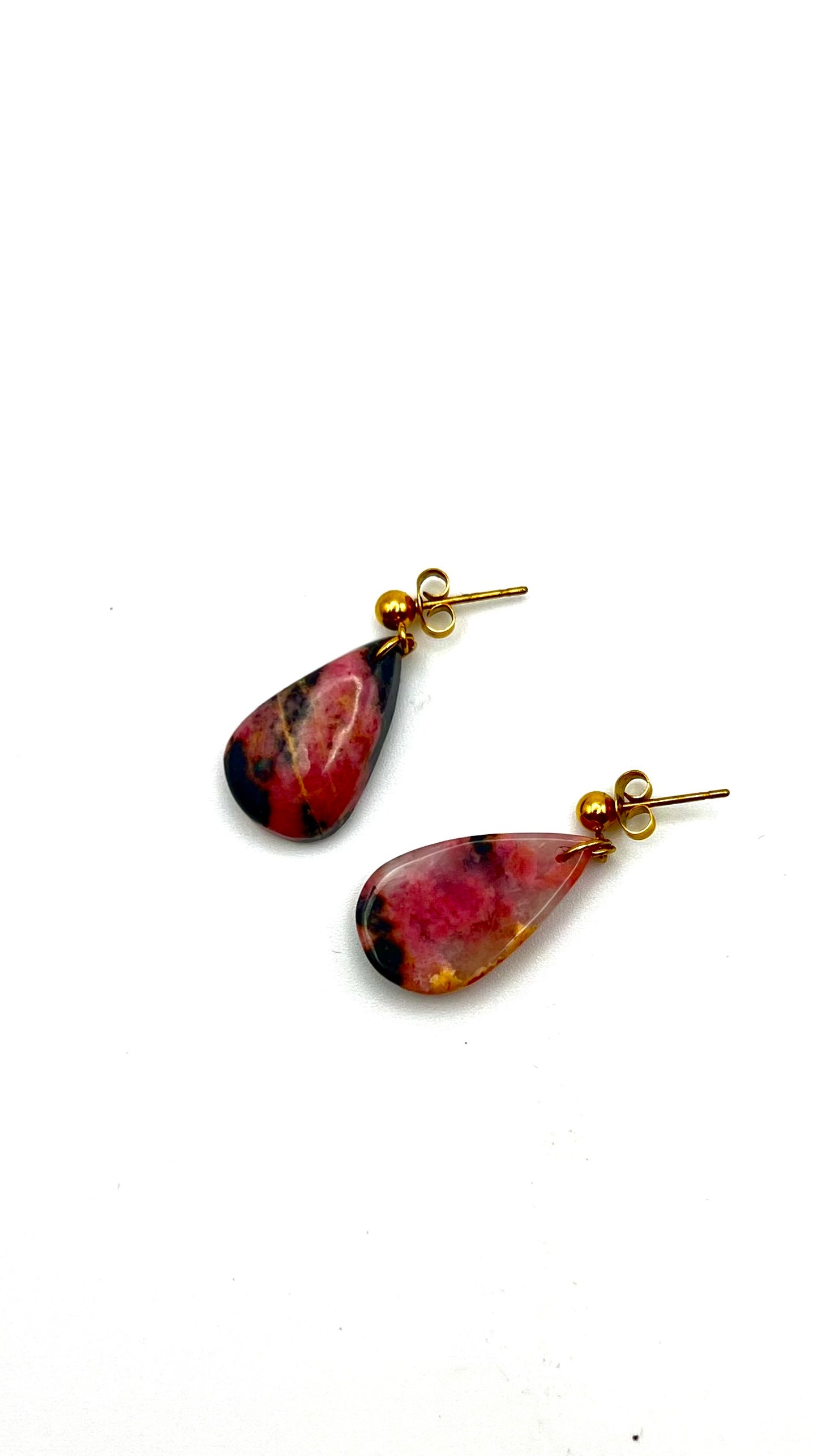 Amavia Rhodonite Teardrop Earrings