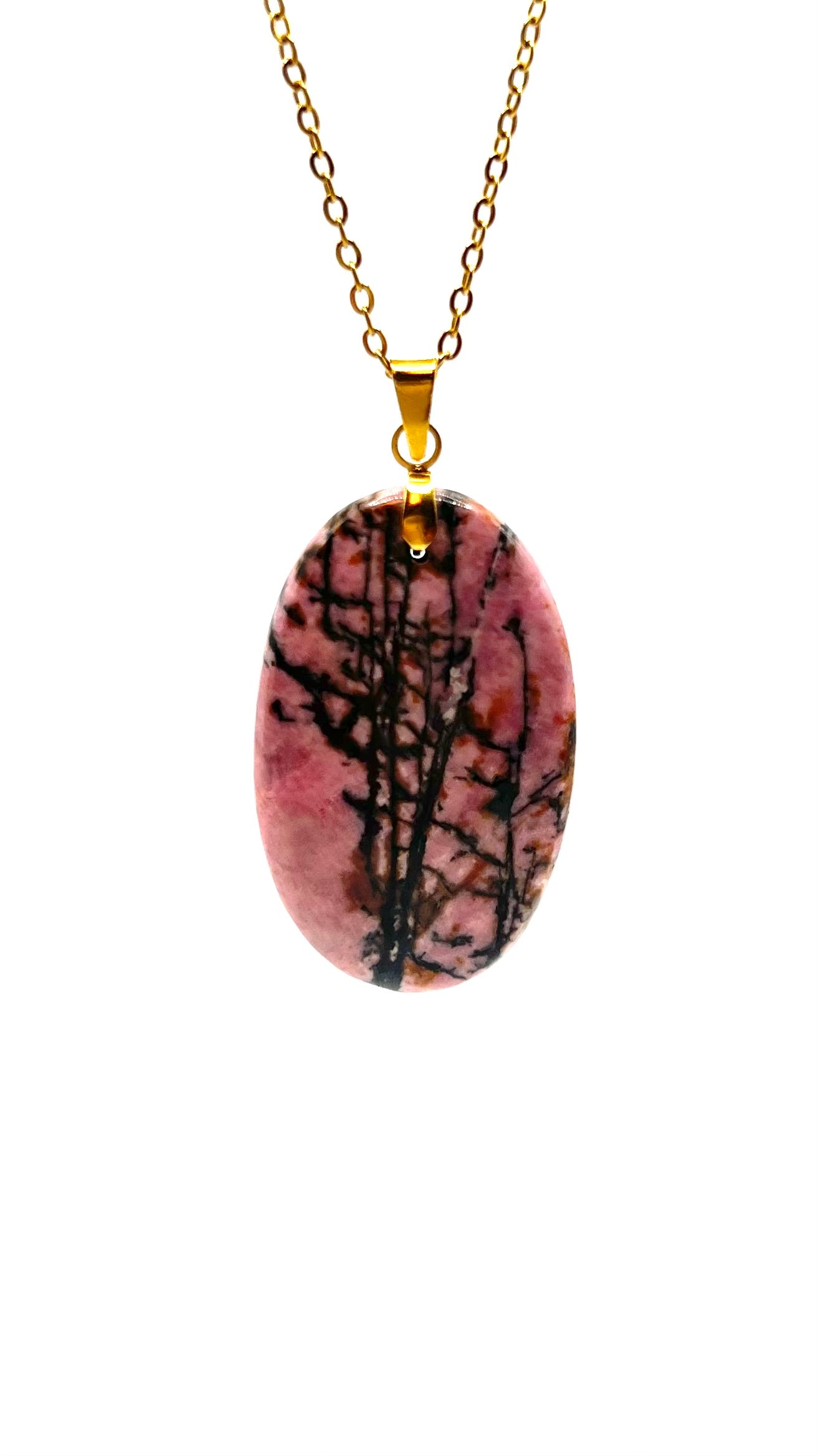 Amavia Rhodonite Oval Pendant