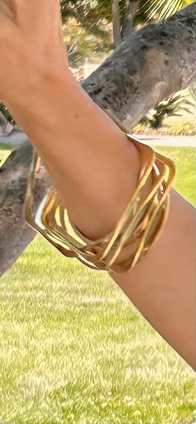 Golden Edge Bangles