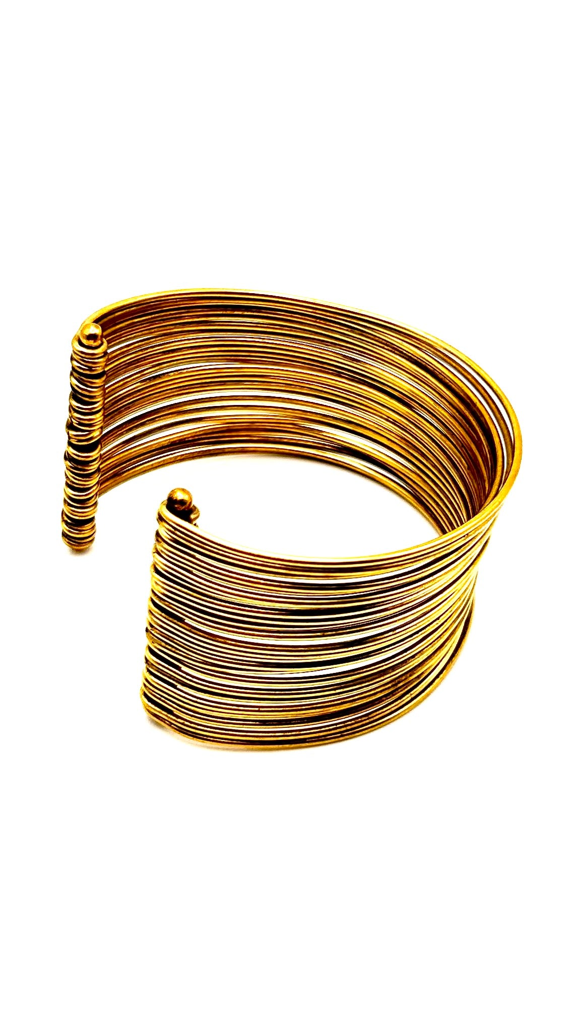 Golden Wire Stacked Cuff