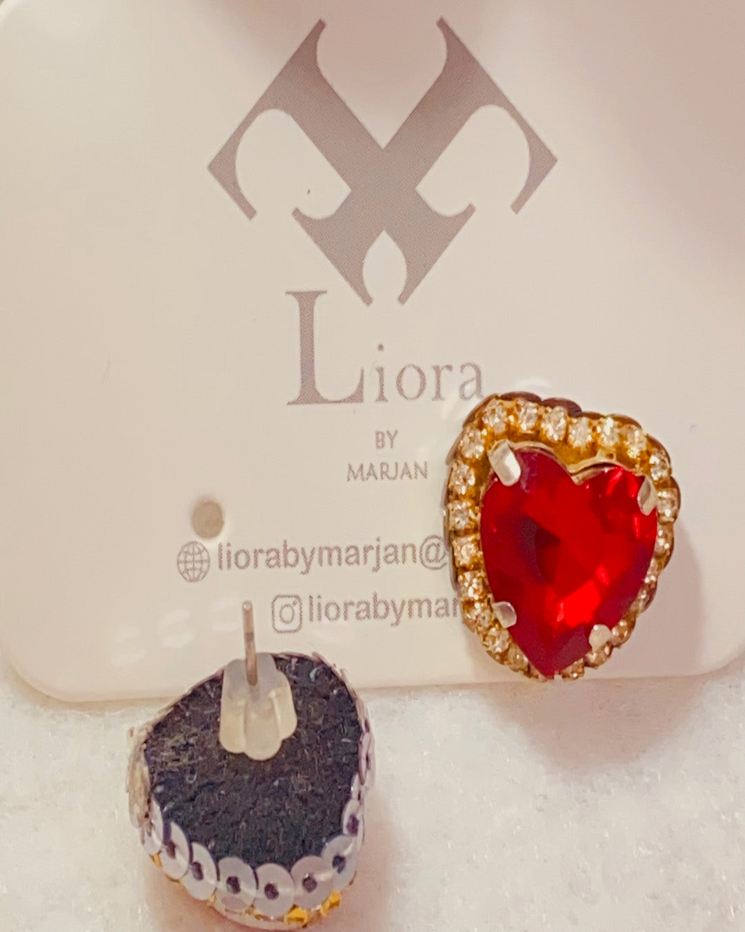 Scarlet Handmade Heart Earrings
