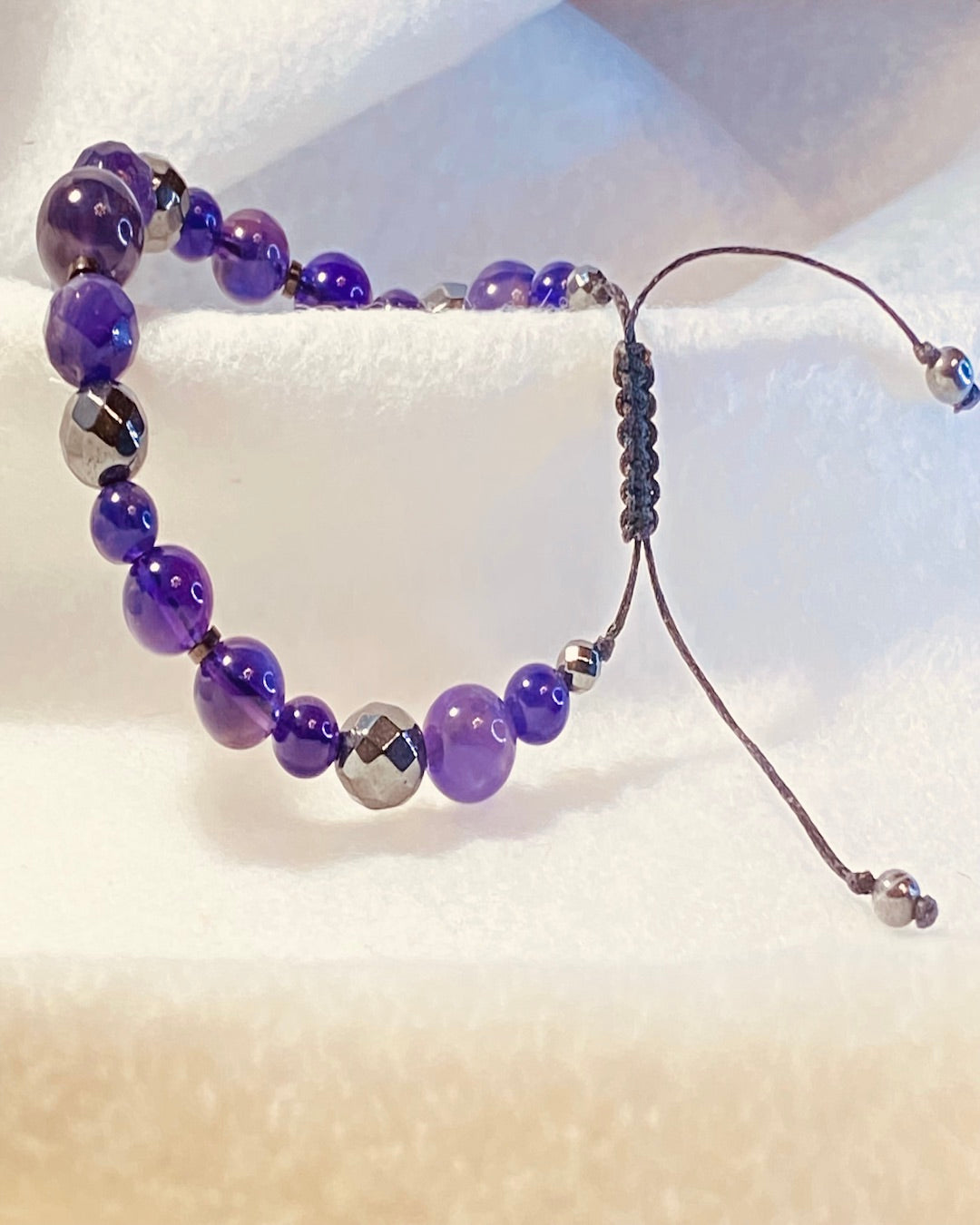 Violet Shield - Brazilian Amethyst & Hematite Bracelet
