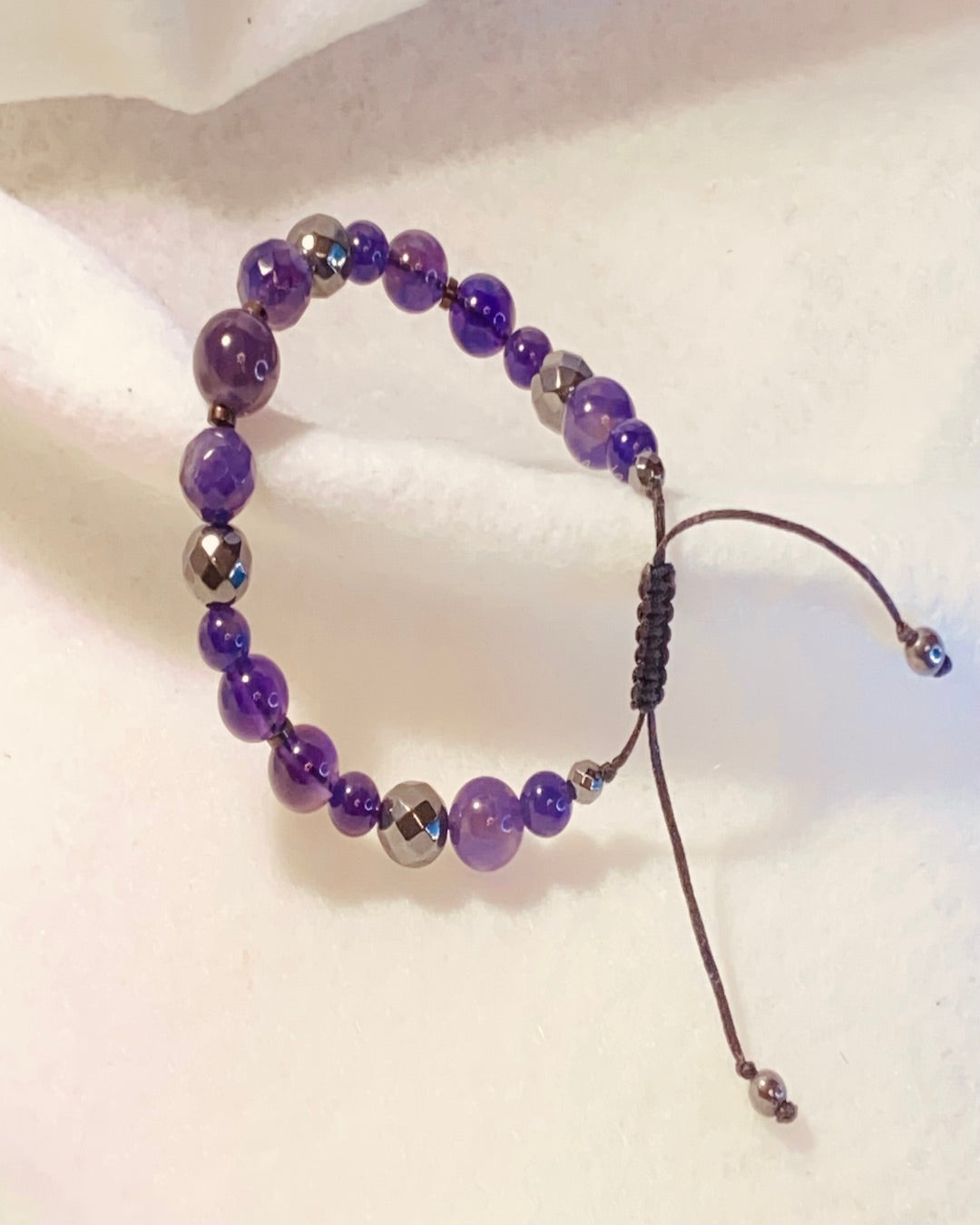 Violet Shield - Brazilian Amethyst & Hematite Bracelet