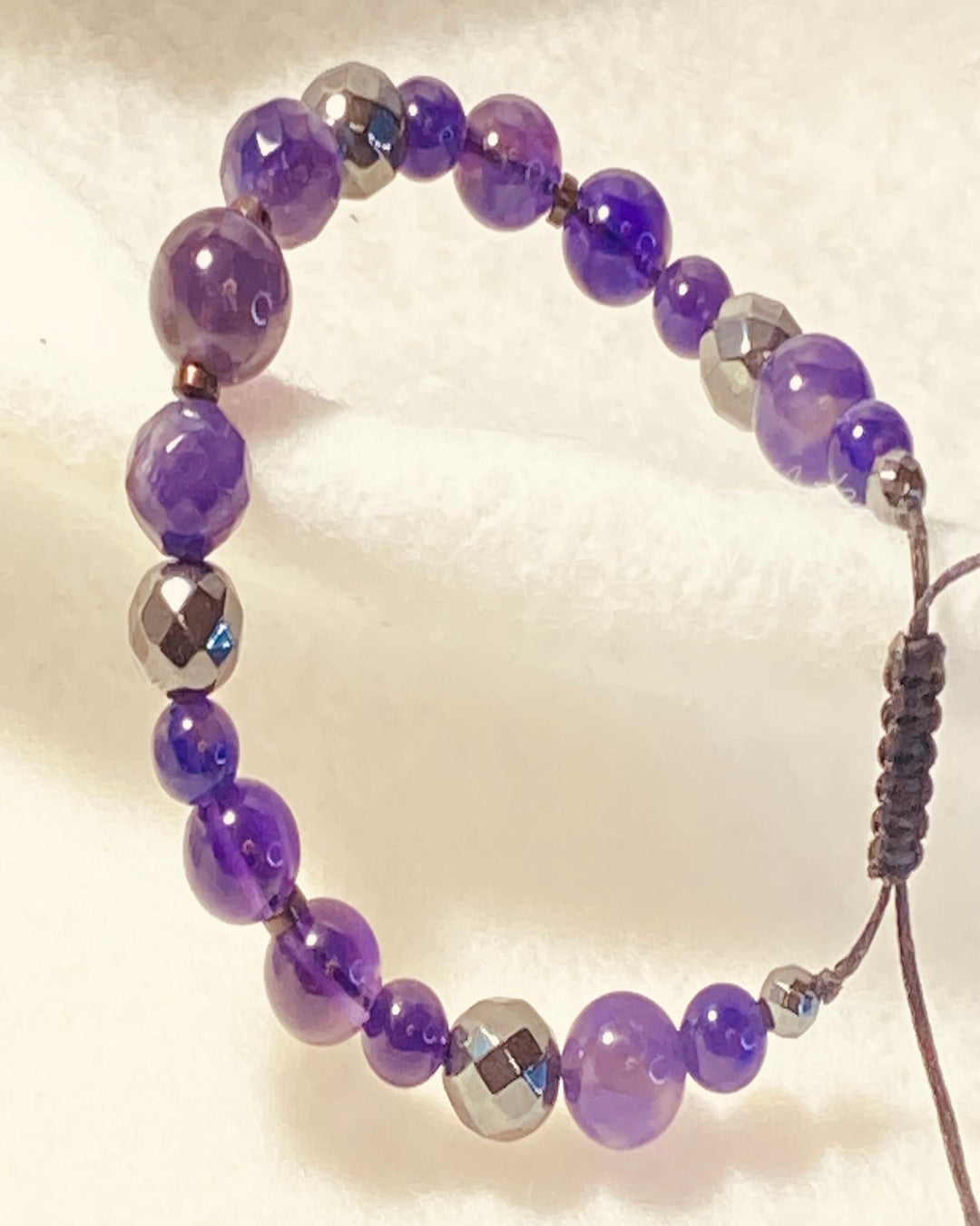 Violet Shield - Brazilian Amethyst & Hematite Bracelet