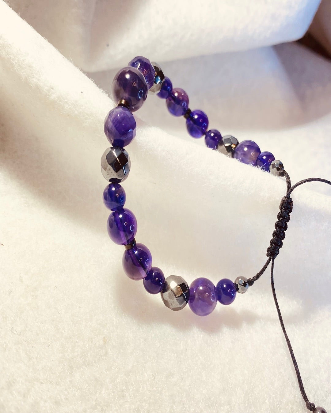 Violet Shield - Brazilian Amethyst & Hematite Bracelet