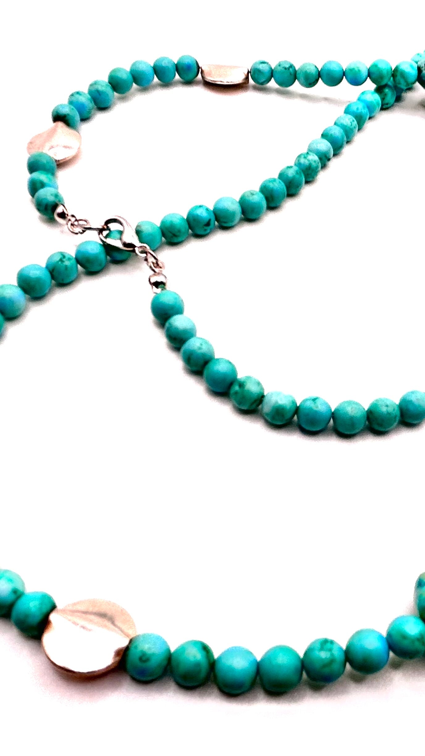 Long Turquoise & Silver Harmony Necklace