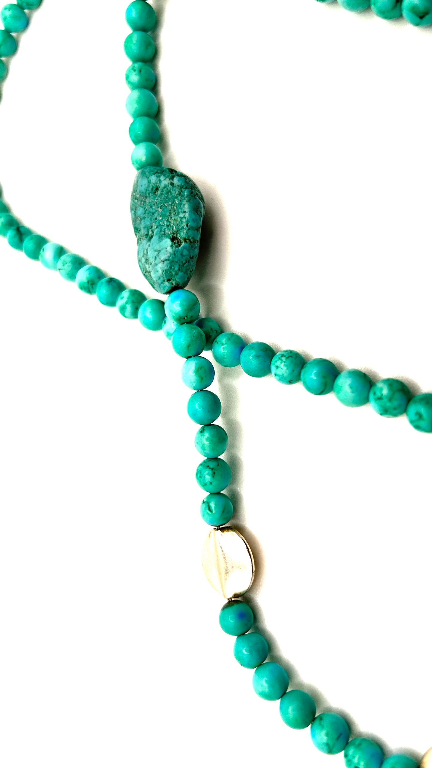 Long Turquoise & Silver Harmony Necklace