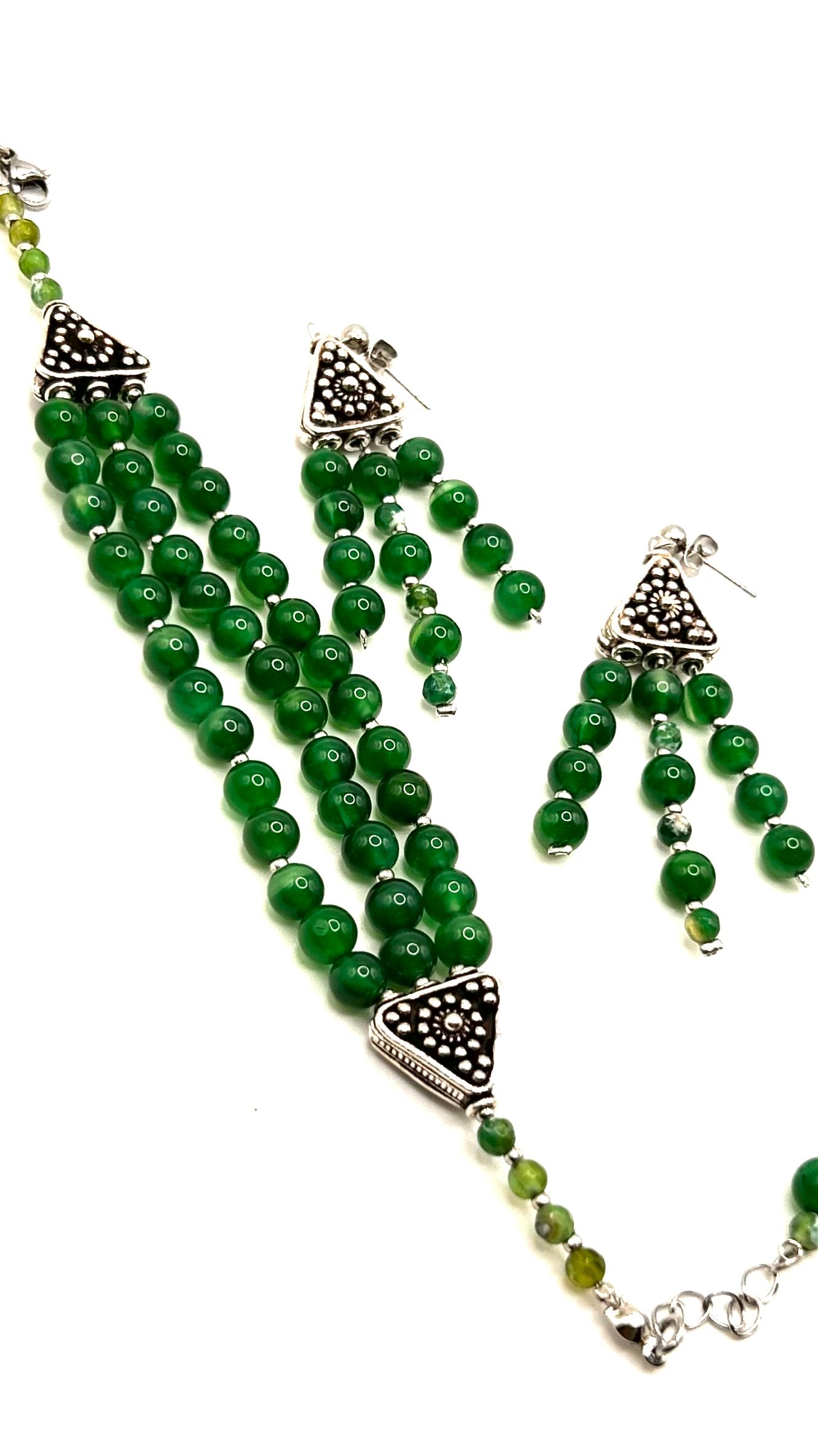 Elaria Green Agate Bracelet