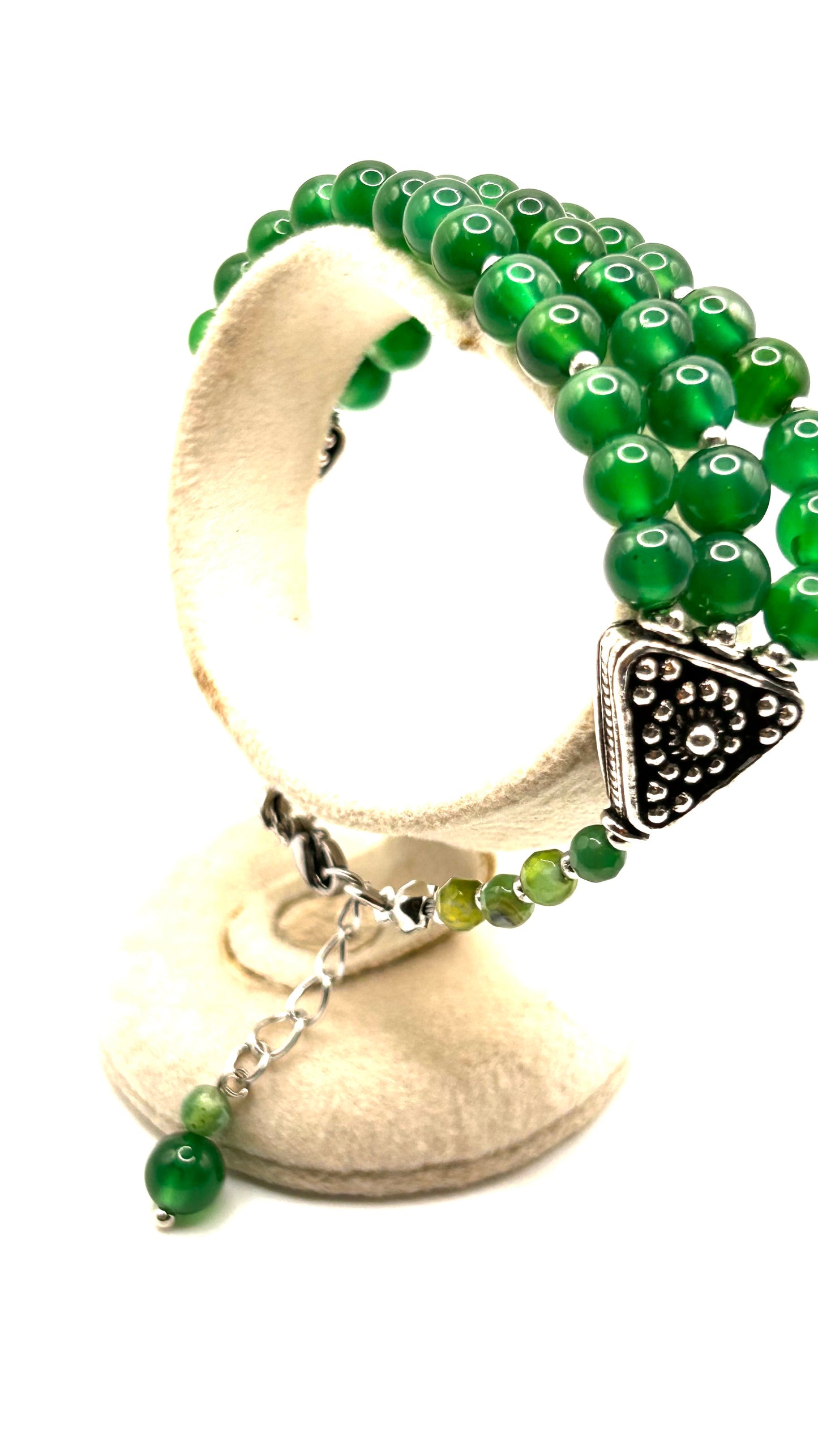 Elaria Green Agate Bracelet