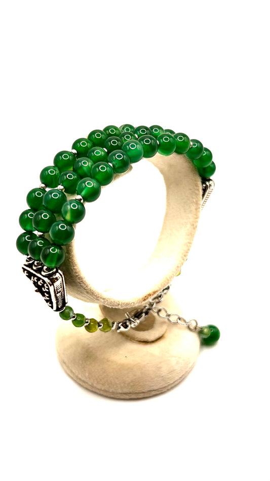 Elaria Green Agate Bracelet