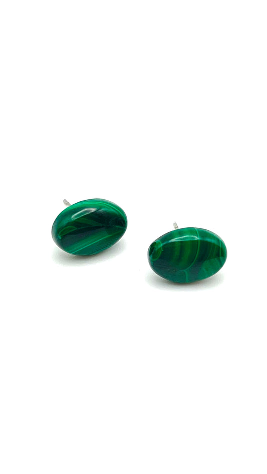Emerald Waves Malachite Earrings