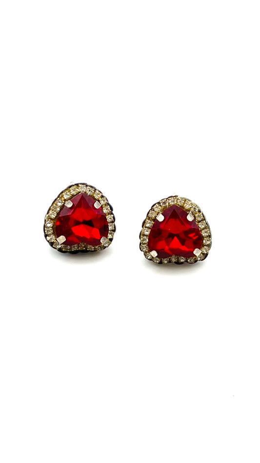 Scarlet Handmade Heart Earrings