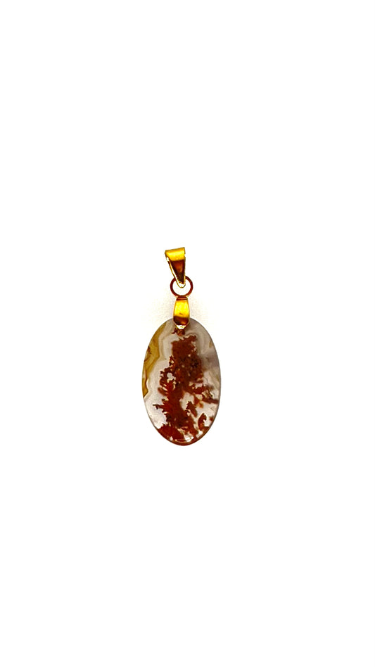 Rustic Dendritic Agate Pendant