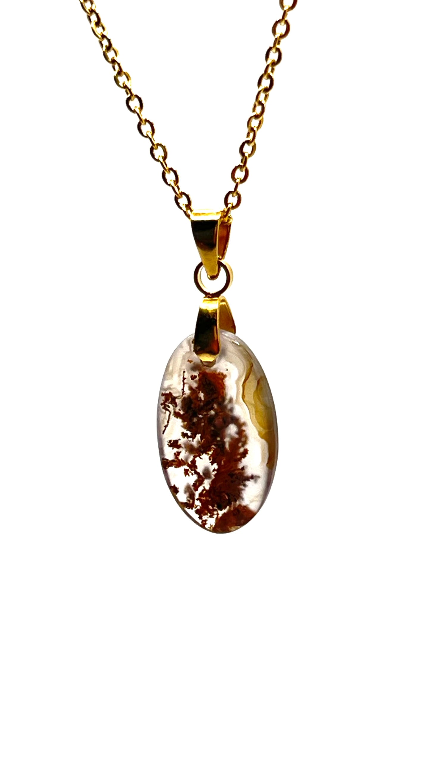 Rustic Dendritic Agate Pendant