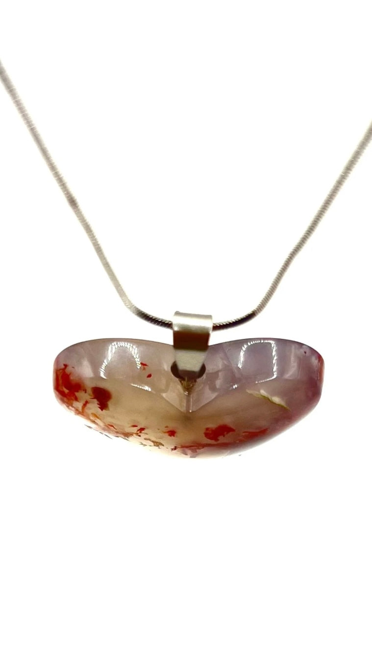 Nature's Heart - Dendritic agate Pendant