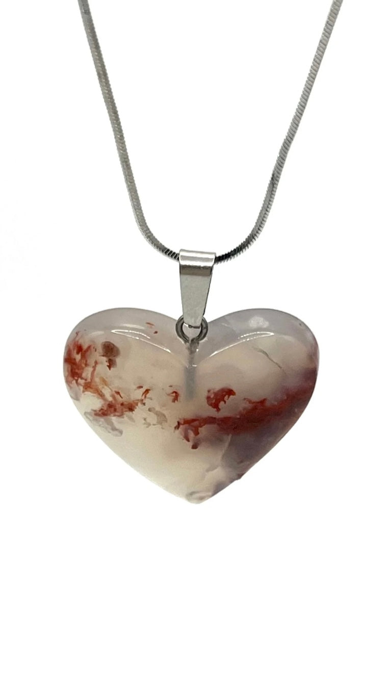 Nature's Heart - Dendritic agate Pendant